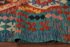 Geometric Kilim Southwestern Area Rug 8×11 Hand-woven Wool Carpet for Any Room