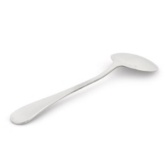 Round Shape Rice Soup Spoon Tableware Silver Tone 17cm Long 5PCS
