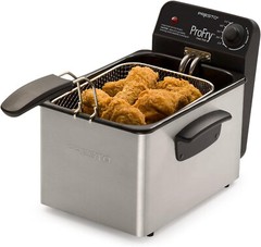 National Presto Stainless Steel Pro Fry Immersion Element Deep Fryer, Silver