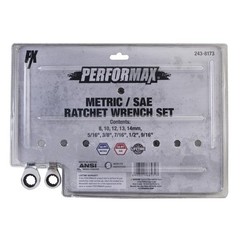 Performax 10 Piece SAE & Metric Ratcheting Combination Wrench Set – 72-Tooth
