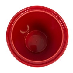 Fiesta Crock/Canister Utensil Holder 6.75in Scarlet Red Ceramic NO LID USA