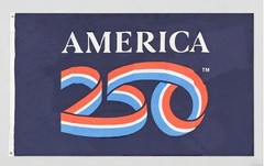 America 250 Blue Premium Quality 3×5 3’x5′ Woven Poly Nylon 68D Flag Banner.
