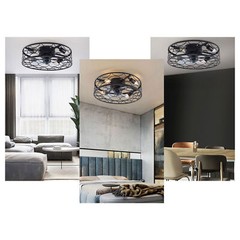 18.5″ Flush Mount Ceiling Fan with Light Pendant Lamp With Remote Control 60W