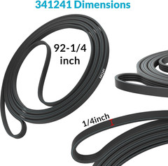 341241 Dryer Belt Compatible with Whirlpool Kenmore Amana Maytag Roper Replaceme
