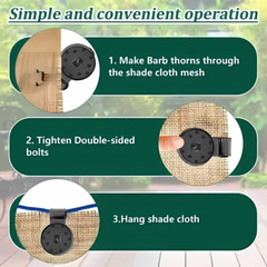 Shade Cloth Heavy Duty Lock Grip, Shade Cloth Clips Windproof Awning Clamp Grip