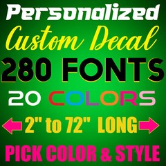 Custom Personalized Vinyl Lettering Name Decal Sticker Car Window Tumbler Flask