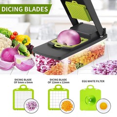 Multi Function 14 In 1 Vegetable Chopper Onion Dicer Fruit Cutter Kitchen Slicer