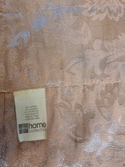JCPENNY Wave Valance Tan Light Brown Silver Scroll Fringe Rod Pocket 24×54 1pc