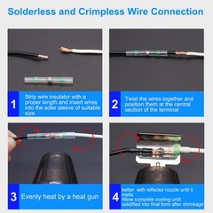 252PCS Heat Shrink Solder Seal Wire 252PCS, white, red, blue, yellow