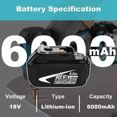 2 Pack For Makita 6.0Ah 18V BL1860B LED Fedex Priority BL1830 LXT Li-Ion Battery