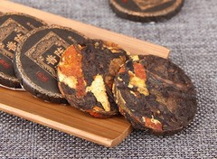 500g Yunnan Tangerine Peel mellow aroma Pu’er Tea Ripe Tea Bulk Mini Tea Cake