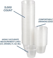 1000 Disposable Medicine Cups 1 oz 30ml Liquid Measurement Pills Dosing NEW