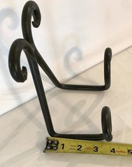 Hand Forged Heavy Duty Blacksmith Artisan Wrought Iron Plate Stand/Wall Mount