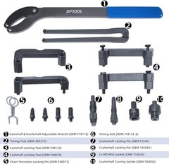 Engine Timing Tool Kit VW Audi A4 A6 A8 Q5 Q7 R8 2.0-5.2L Camshaft Alignment Set
