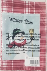 1 Fabric Kitchen Valance (71″Wx14″L) CHRISTMAS SNOWMEN,SNOW DAYS,WINTER TIME, CE