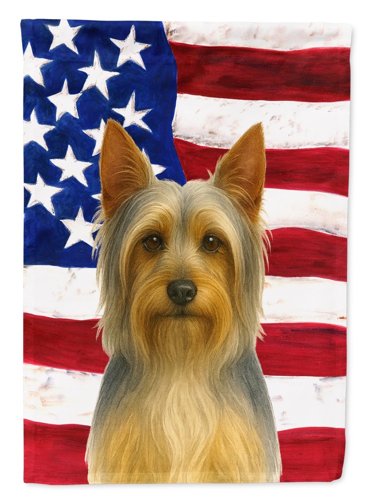 Silky Terrier Silver/Tan American Flag