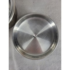 Vintage FlavorSeal Stainless Steel 3 Piece Double Boiler Set Brown Handles