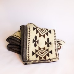 ALPACA WOOL BLANKET THROW XL KING 90×75 REVERSIBLE THICK & WARM HANDMADE ECUADOR