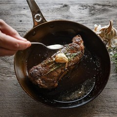 De Buyer Mineral B Pro 9 3/8″ Carbon Steel Fry Pan. SEASONING SERVICE AVAILABLE.