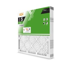 25 X 25 X 1 Standard Pleated Air Filter FPR 5 3-Pack Non-Electrostatic Cardboard