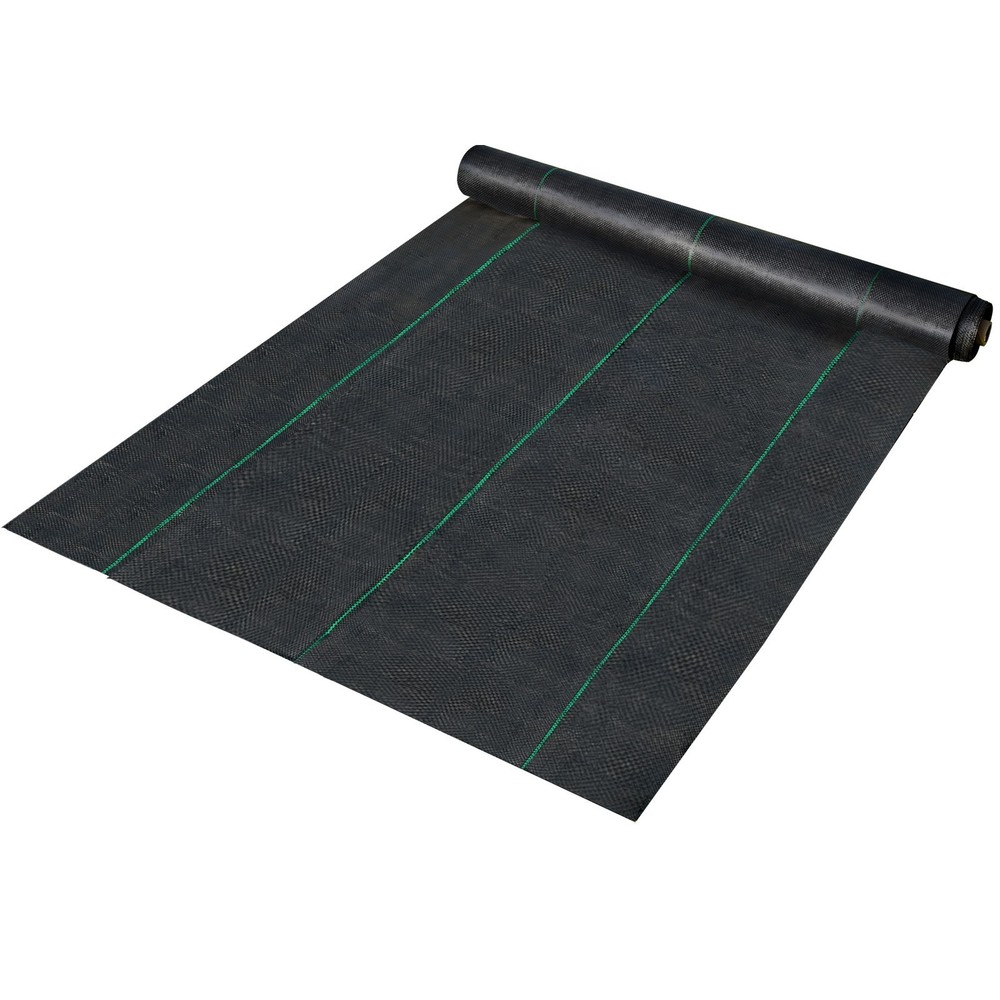 Uimoso 6×300 ft Heavy Duty PP Woven Weed Barrier Landscape Ground Cover 2.4Oz~H