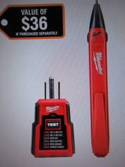 Milwauke Non-Contact Voltage and GFCI Receptacle Premium Test Kit