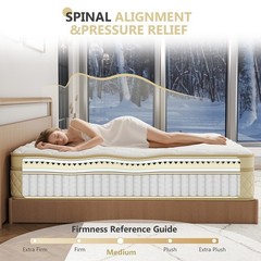 14 Inch Queen Size Mattress Gel Memory Foam Hybrid Pocket Spring In A Box