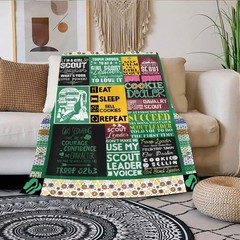 Yuntu Girl Scout Leader Gifts Blanket – Soft Flannel Throw For Scouting