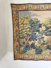 5.8ftx4.6ft Tapestry French Woven Pastoral Landscape Wall Hanging Wall Art Verd