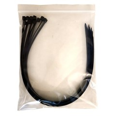 (24″ INCH) 10 – 20 PACK BLACK CABLE ZIP TIES Heavy Duty UV Resistant Nylon 66 UL