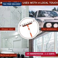 Windshield Cleaner Tool 2 in 1 Car Window Squeegee with Extendable Handle