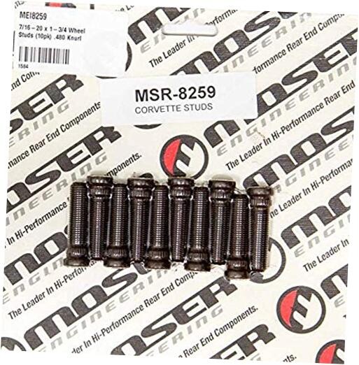 Wheel Stud, 7/16-20 in Thread, 1.750 in Long, 0.480 in Knurl, Steel, Black