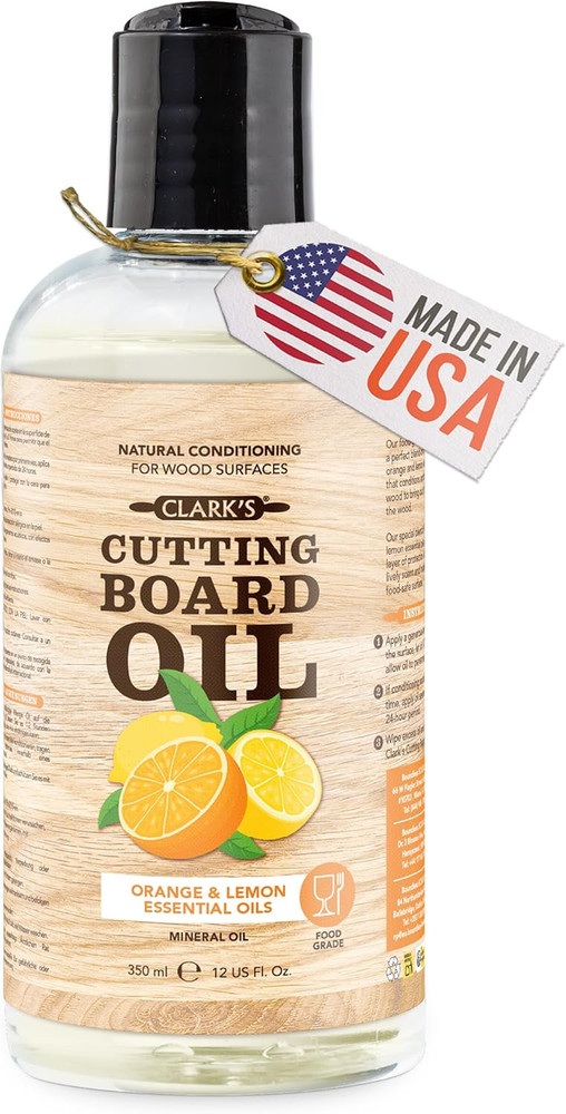 Cutting Board Oil – Food Grade Mineral Oil for Cutting Board – Enriched with Lem
