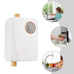 3000W 4.57*2.76*7.68in White ABS& 304 Stainless Electric Instant Water Heater