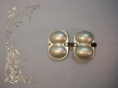 Vintage Egg Carrier Holder Aluminum Metal Storage Box Camping France Lightweight