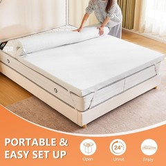 Memory Foam Mattress Topper Full with Removable Soft Cover Cooling Toppers Pad