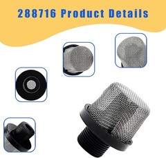 (1pcs) 288716 3/4-Inch Inlet Strainer Thread &(10pcs) 288749 Spray Gun Filter Co