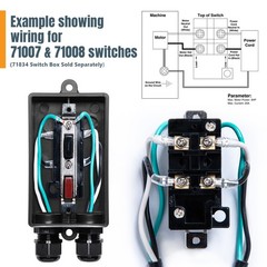 110/220V Single Phase On/Off Switch, 3HP Power Tool Switch for Table & Band Saw