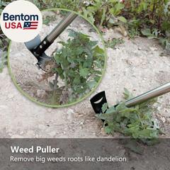 Weed Puller Tool with Long Handle(58In), 2-In-1 Gardening Hand Tools Weeds Remov