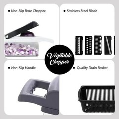 Multi 22-in-1 Veggie Mandoline Slicer Food Chopper Cutter for Tomato Fruit