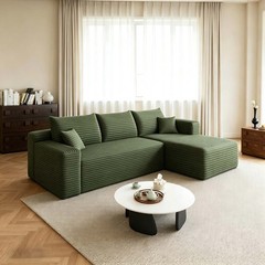 95″ Boneless Couch Right Chaise L Shape Sectional Cloud Sofa Set for Living Room