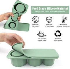 Ice Cube Tray Mold for Tumbler Cup Stanley 20-40oz 3 Pcs Silicone Cylinder Ice