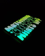 Glow In The Dark Vinyl Decals Positive Quotes Decor Large Size Lit Studios New