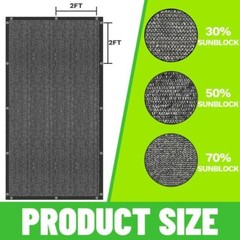 30% Black Shade Cloth,UV Resistant Netting with Upgrade Grommets for Plant Cover