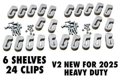 IKEA Detolf Shelf Clips – Add Shelves / Change Shelf Height (4-24 pack) SILVER