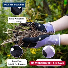 HandLove Gardening Gloves for Women, 2 Pairs, Hyaluronic Acid Moisturizing Glove