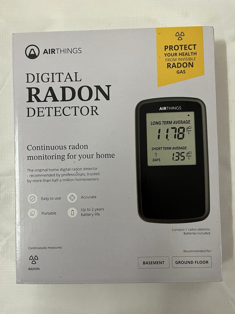 Airthings (2350) Battery Operated Digital Radon Detector