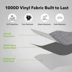 HBN RV Awning Fabric Replacement, Multiple Fabric Length for Awning, Heavy-Duty