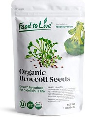 Organic Broccoli Seeds for Sprouting – Non-GMO, Kosher, Raw – by Food To Live