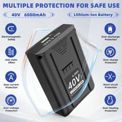 New 6.0Ah Lithium-ion Battery For Kobalt 40Volt Max KB440-03 KB2540C-06 KB640-03